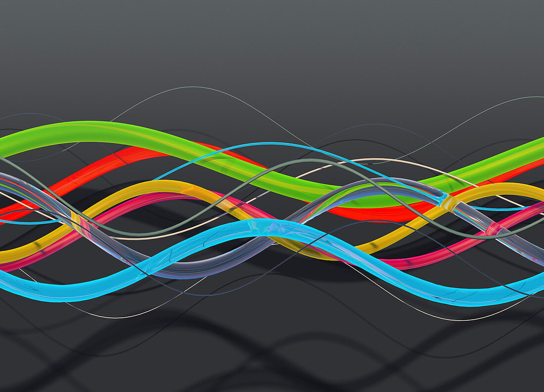 Wavy lines, abstract illustration