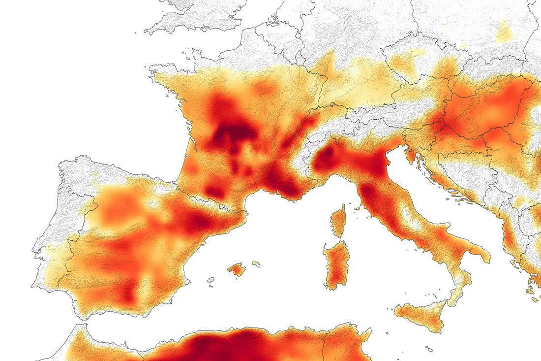 July 2019 European heat wave, GEOS model