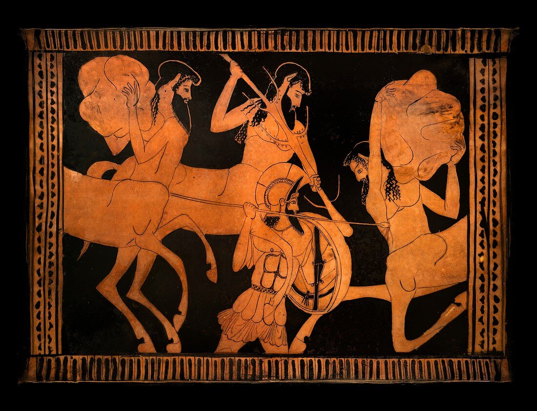 Lapiths and Centaurs in battle.