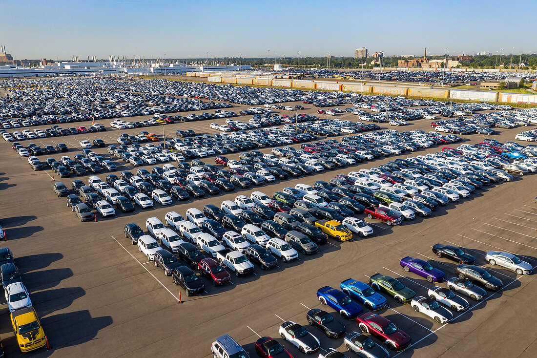 Auto assembly plant, Detroit, USA