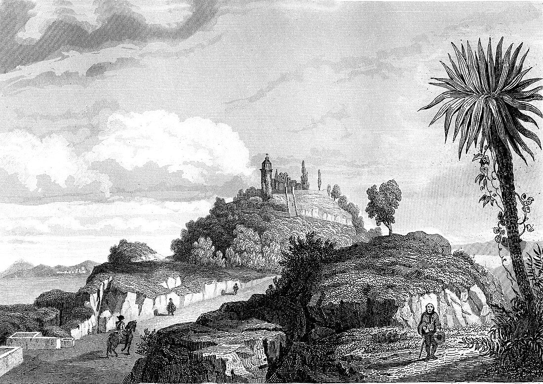 Great Pyramid of Cholula, 19th century