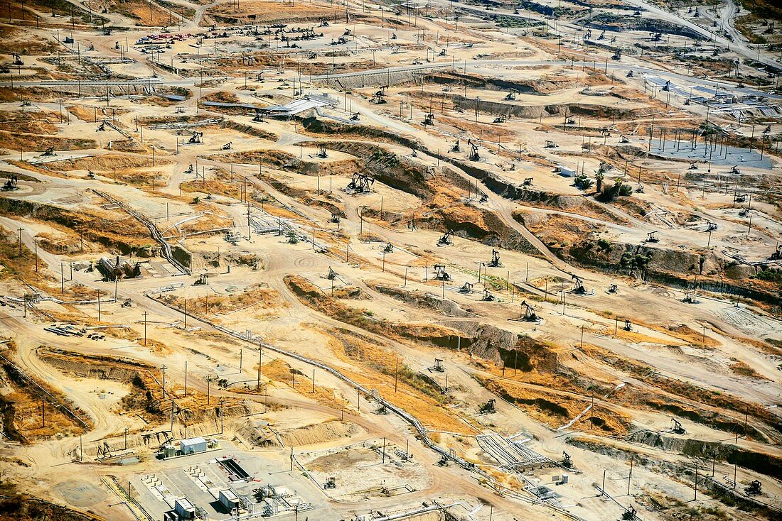 Kern River Oil Field, aerial photograph