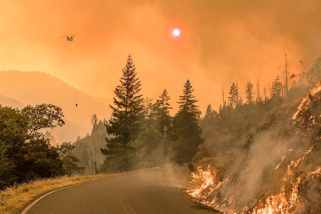 Oregon wildfire, August 2018