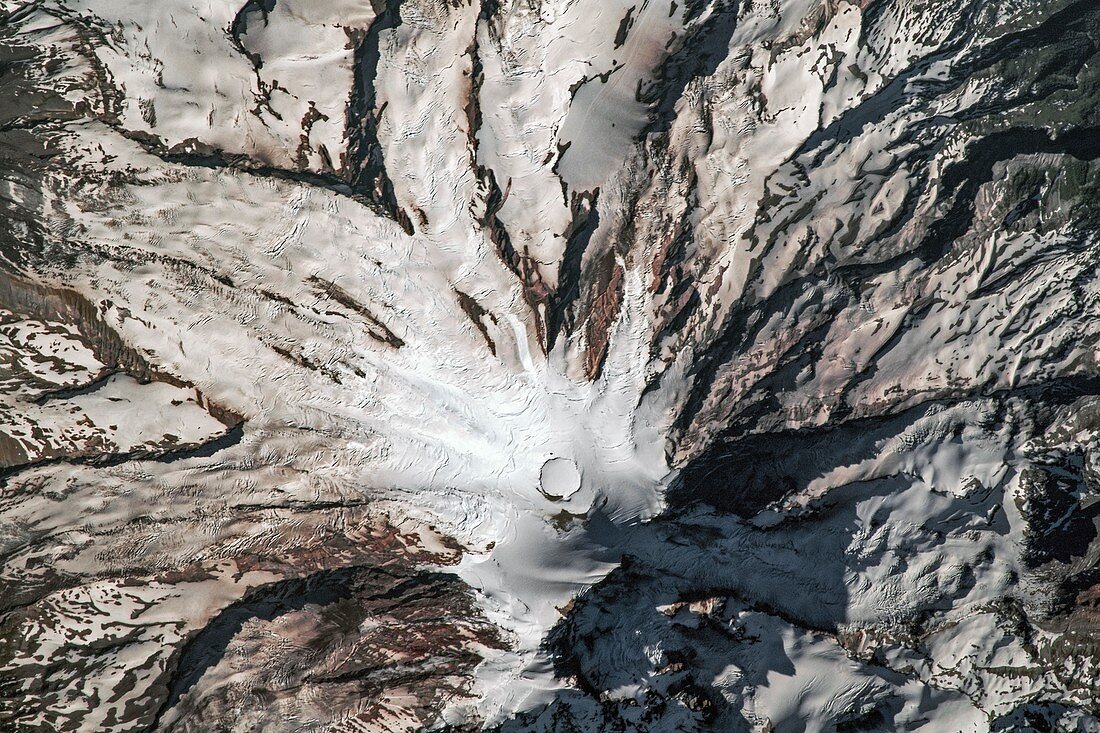 Mount Rainier, ISS image