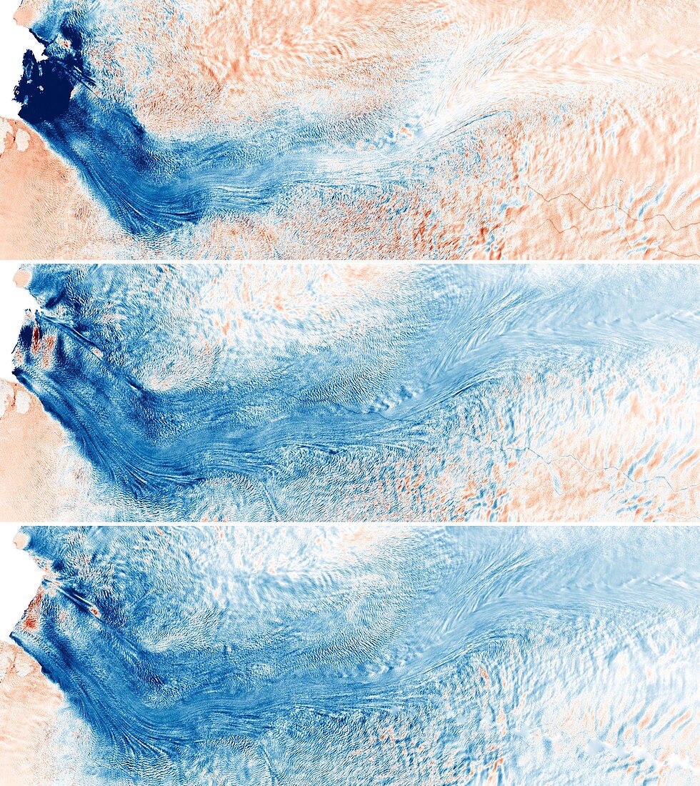 Greenland glacier growth from 2016 to 2019