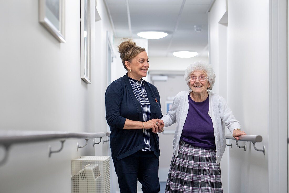 Care home resident and carer