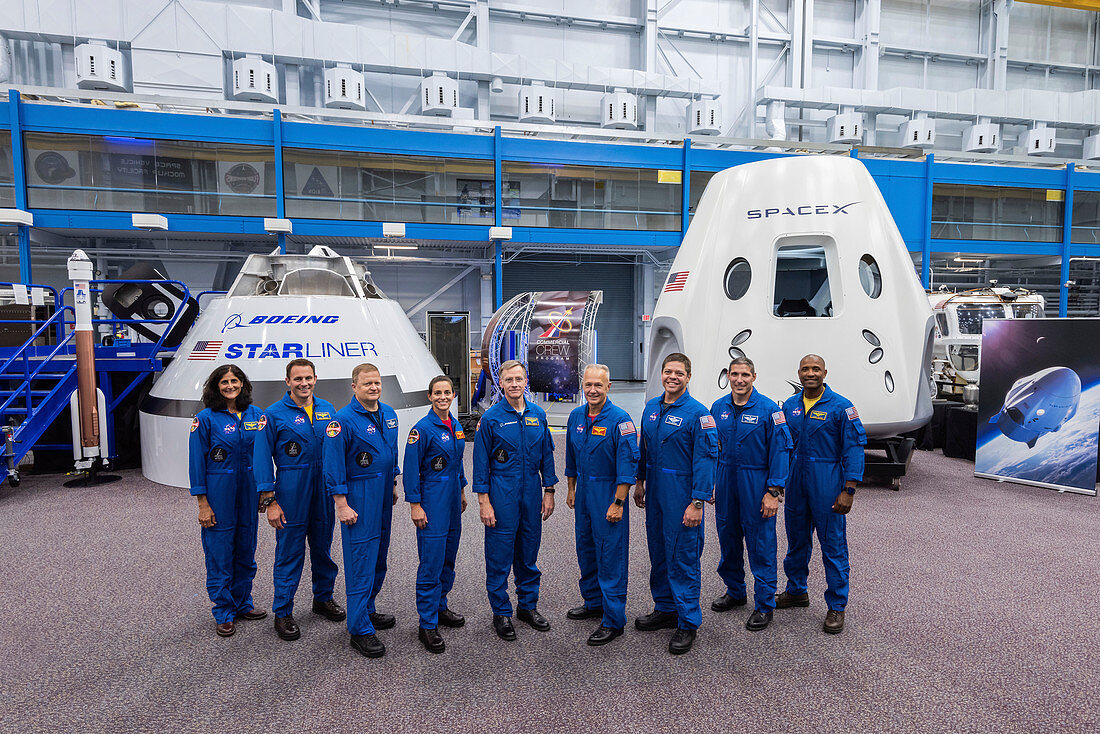 Commercial Crew Program astronauts and spacecraft, 2018