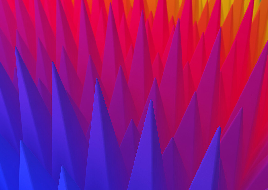 Spiked colour gradient, illustration