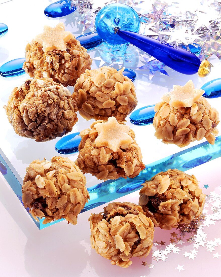 Peanut balls with chocolate filling & sunflower balls