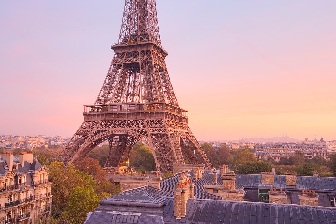 Eiffel Tower, Paris, France, at dawn