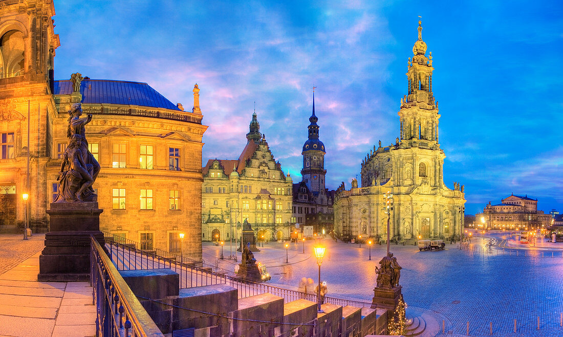 Dresden, Germany, at dusk