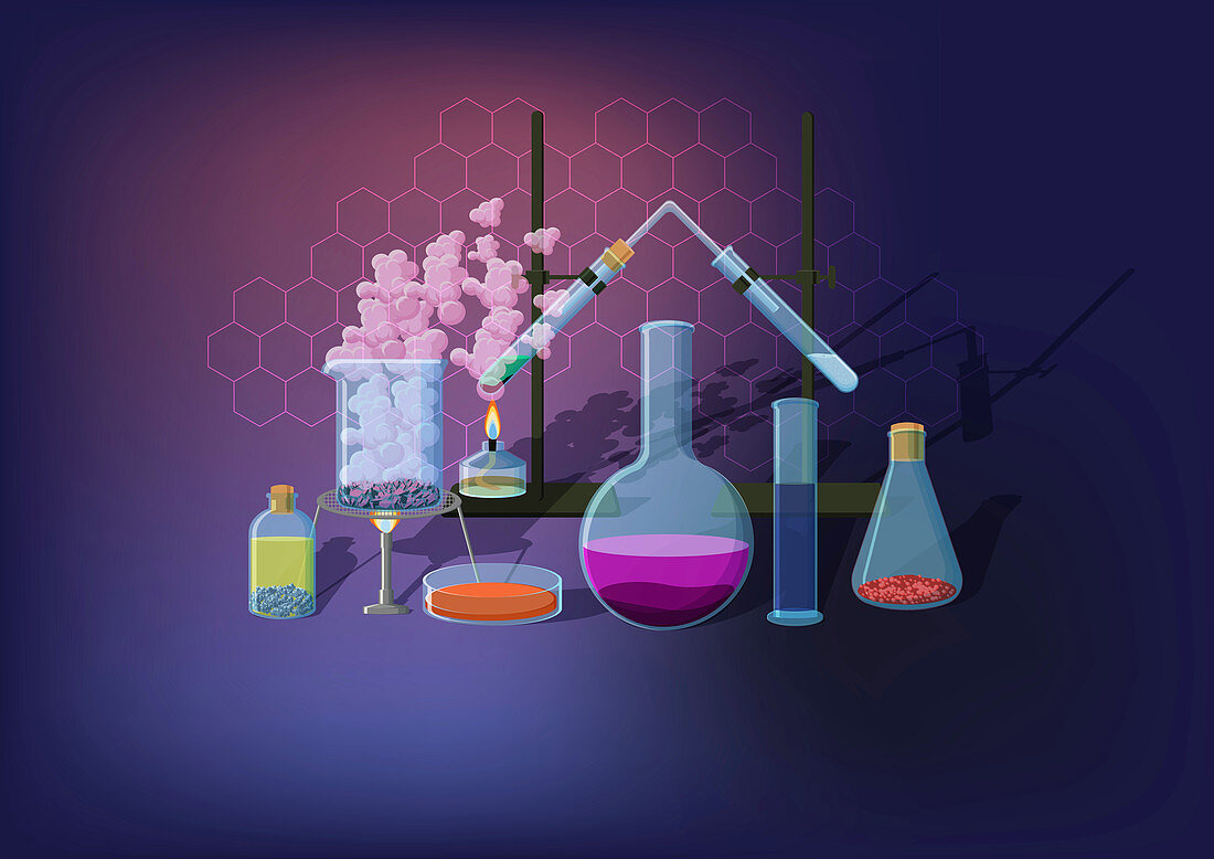 Laboratory research, conceptual illustration