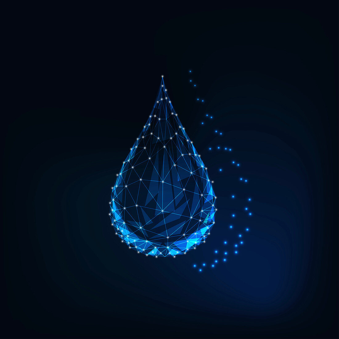 Water drop, illustration