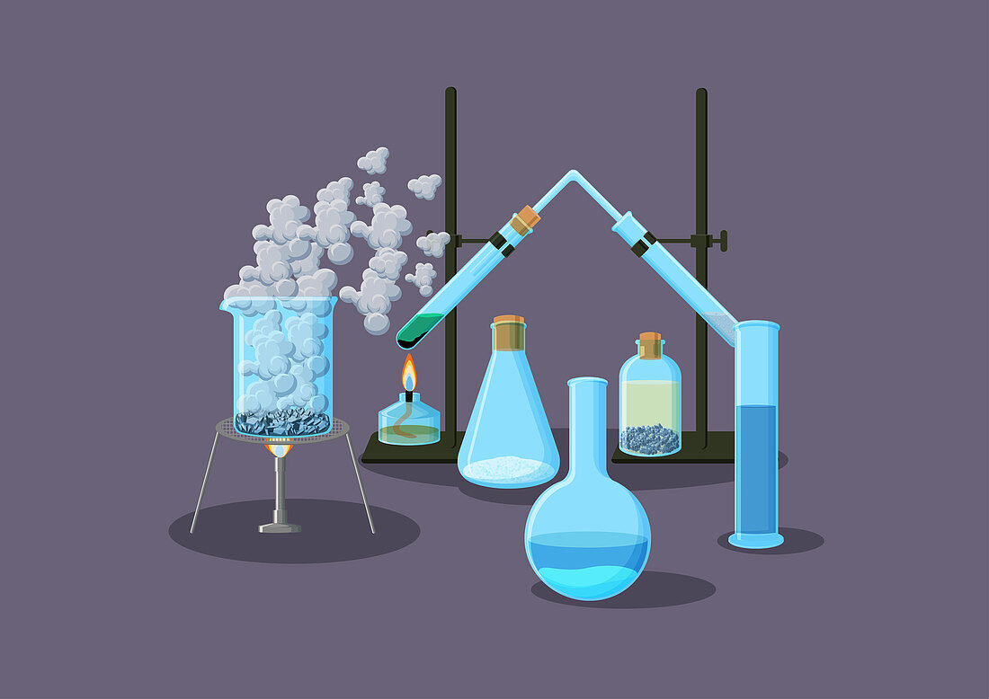 Laboratory research, conceptual illustration