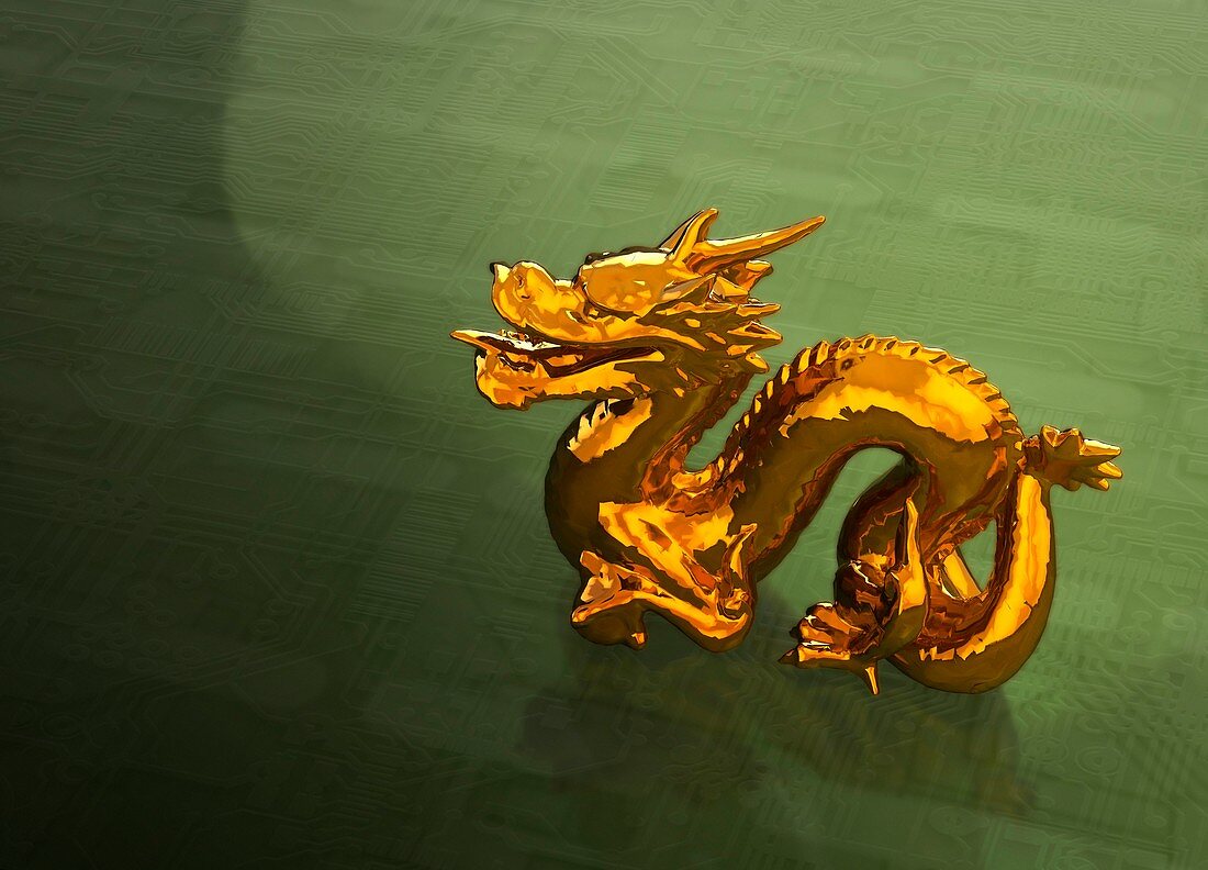 Chinese dragon, illustration