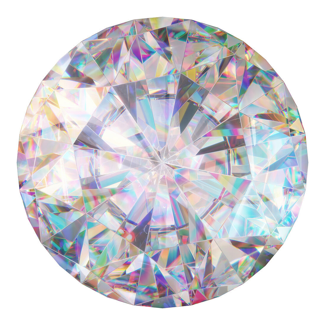 Diamond gemstone, illustration