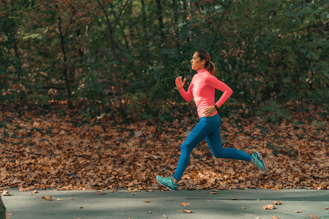 Woman jogging in nature