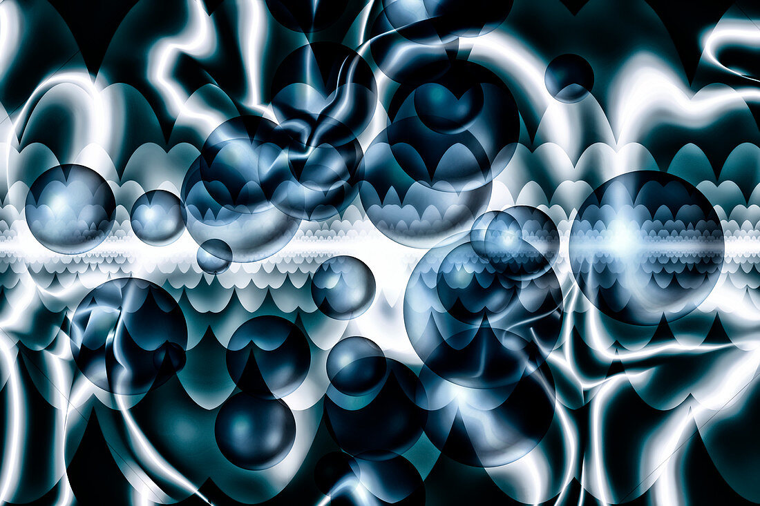 Quantum vacuum fluctuations, conceptual illustration