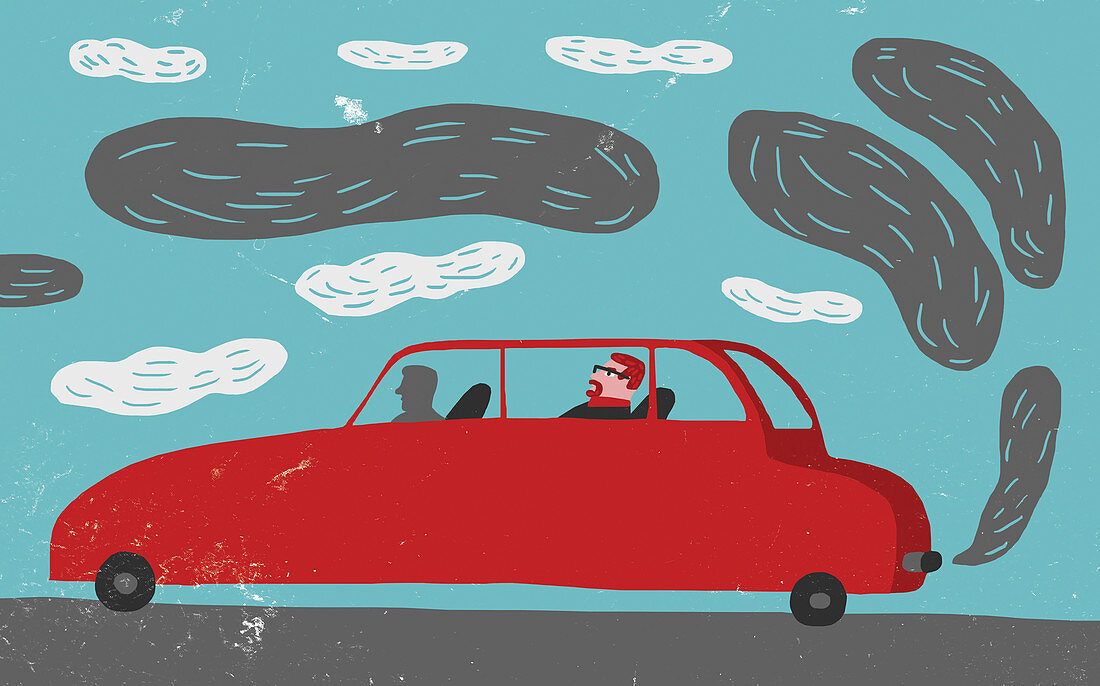 Air pollution,conceptual illustration
