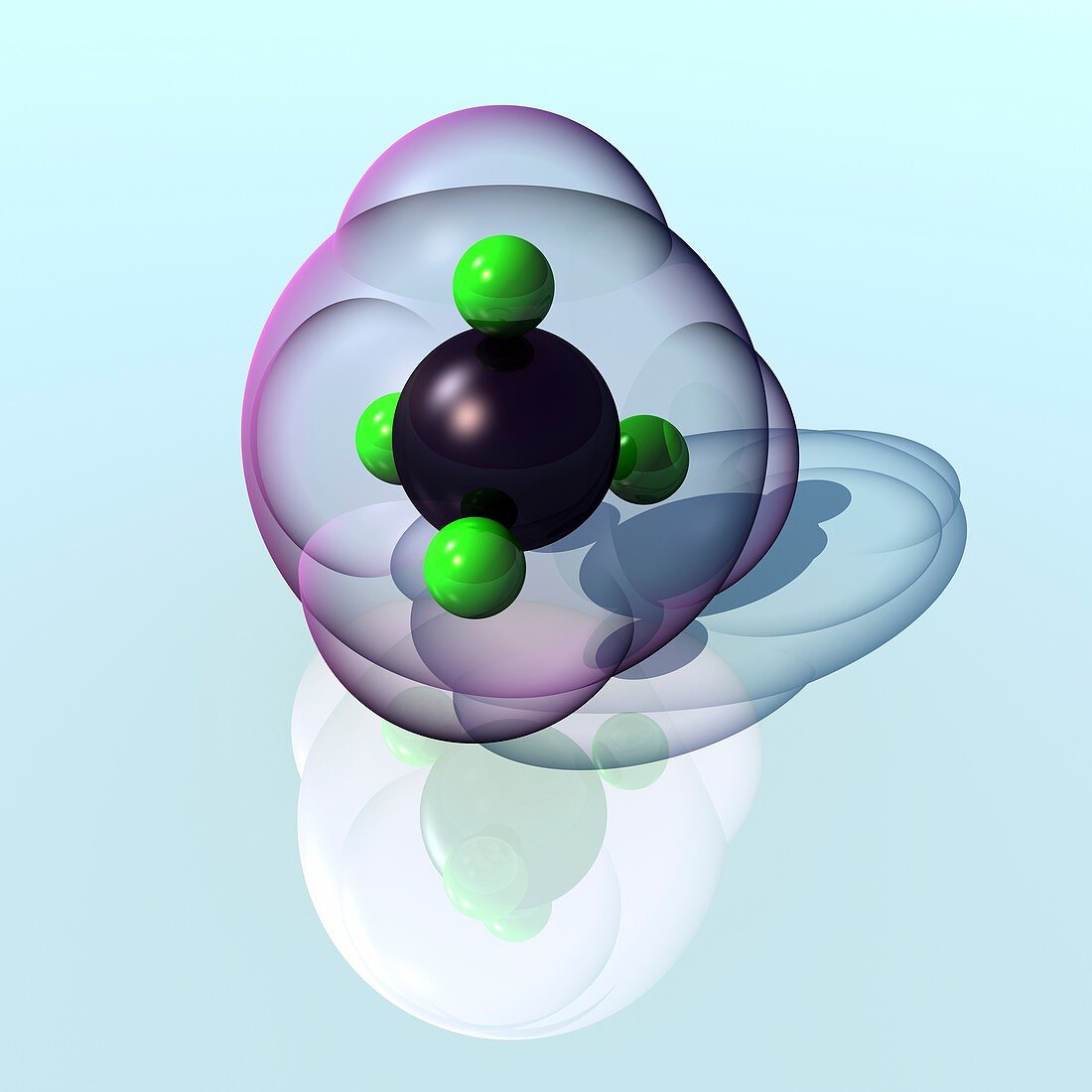 Methane molecule,illustration