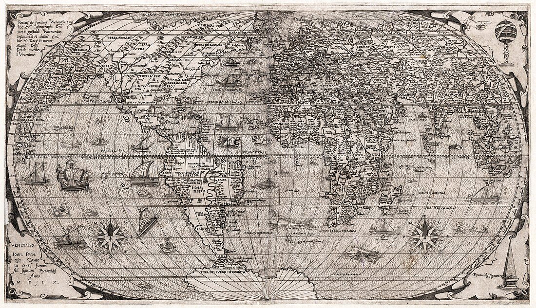 World map,16th century
