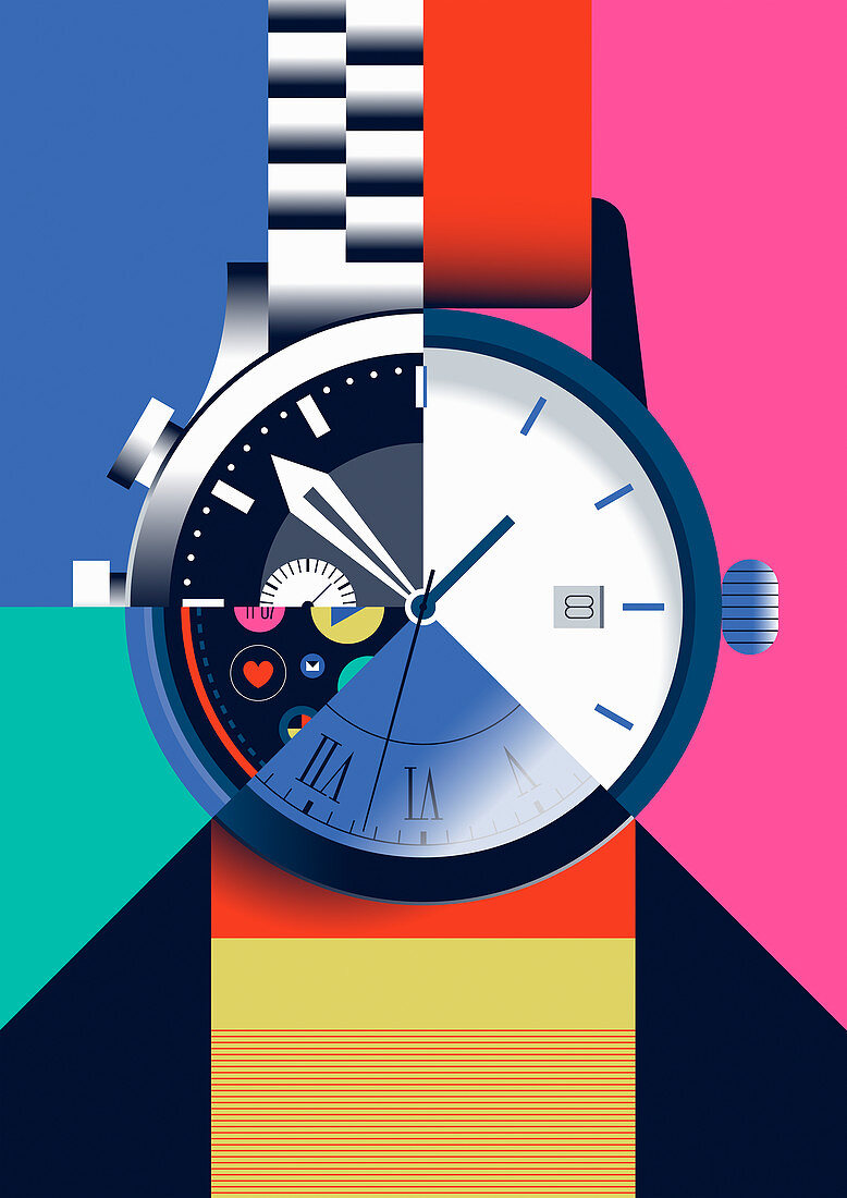 Composite watch,illustration