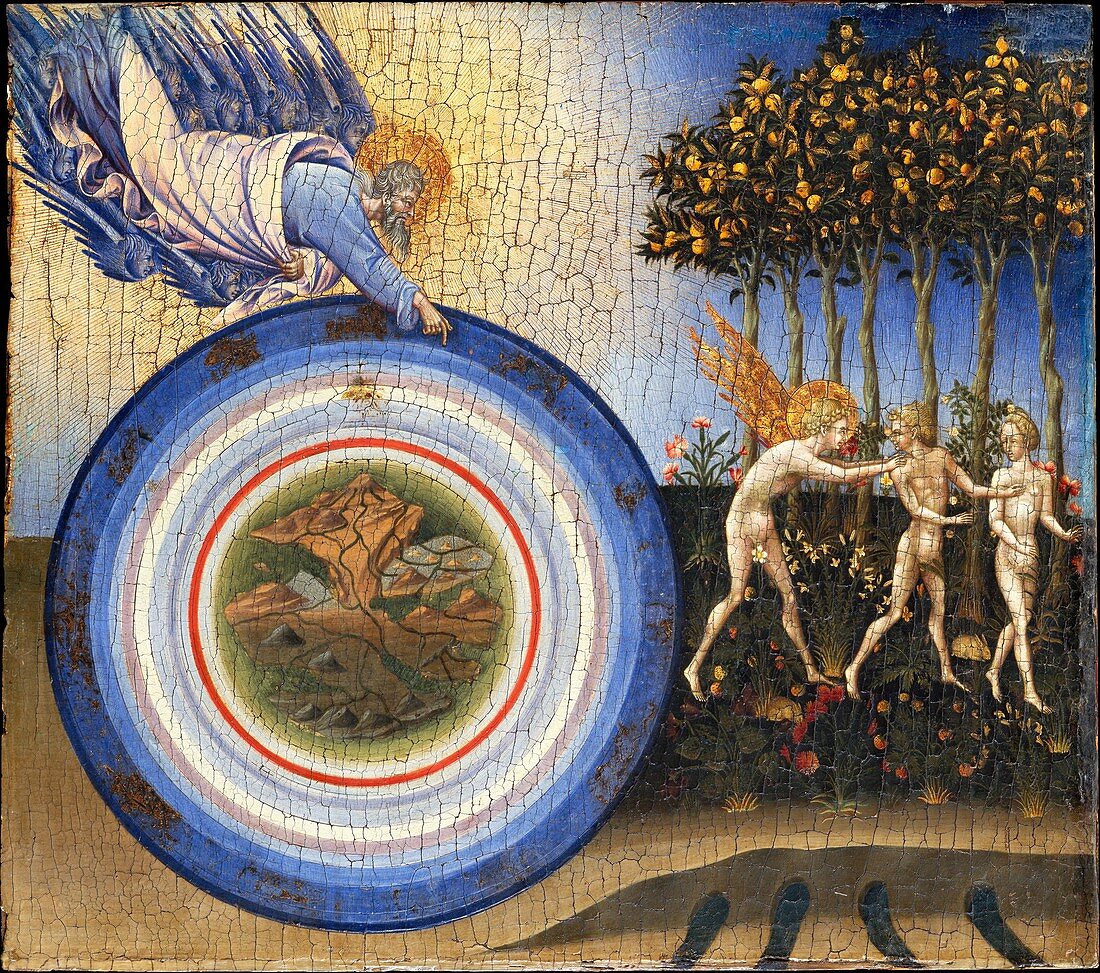 Creation and the Expulsion from Paradise,15th century