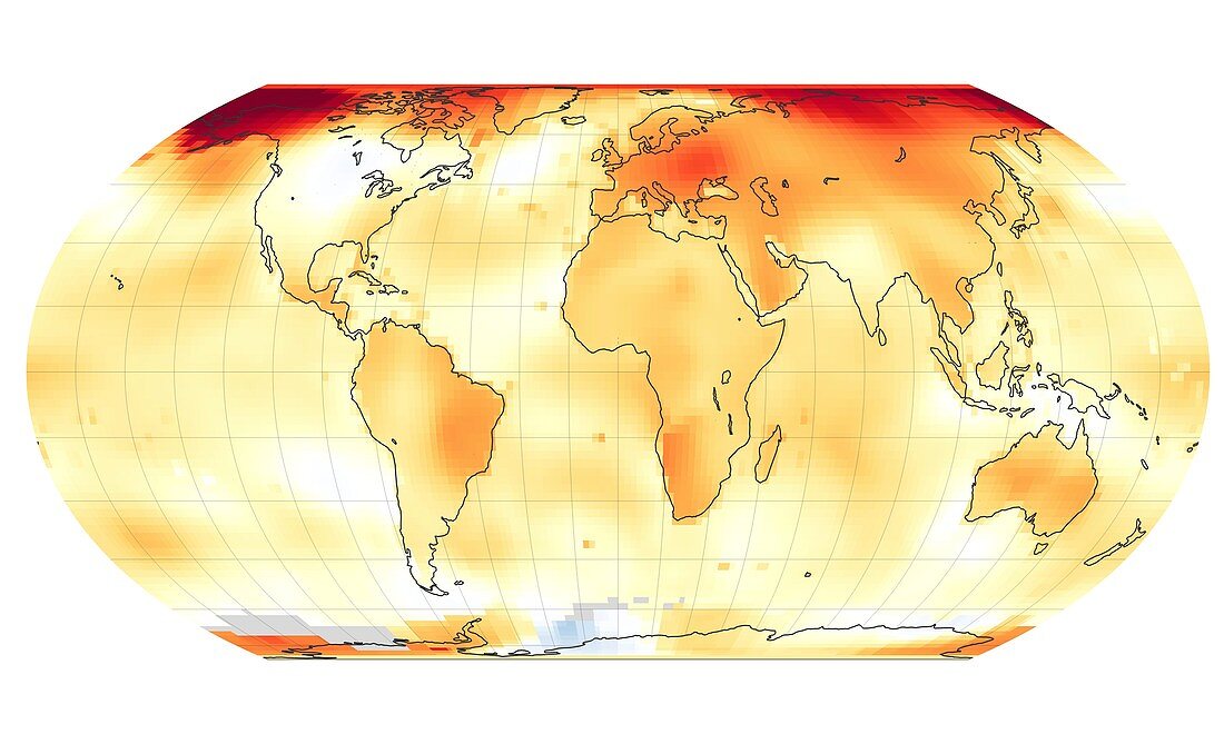 Global temperature anomalies,2019