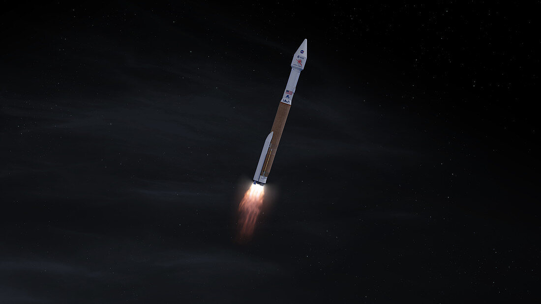 Launch of Solar Orbiter spacecraft,illustration