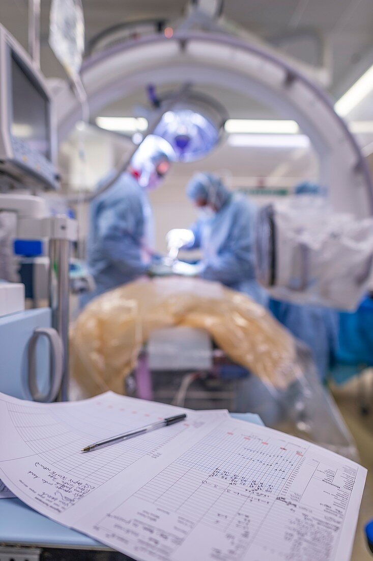 Patient notes during spinal surgery
