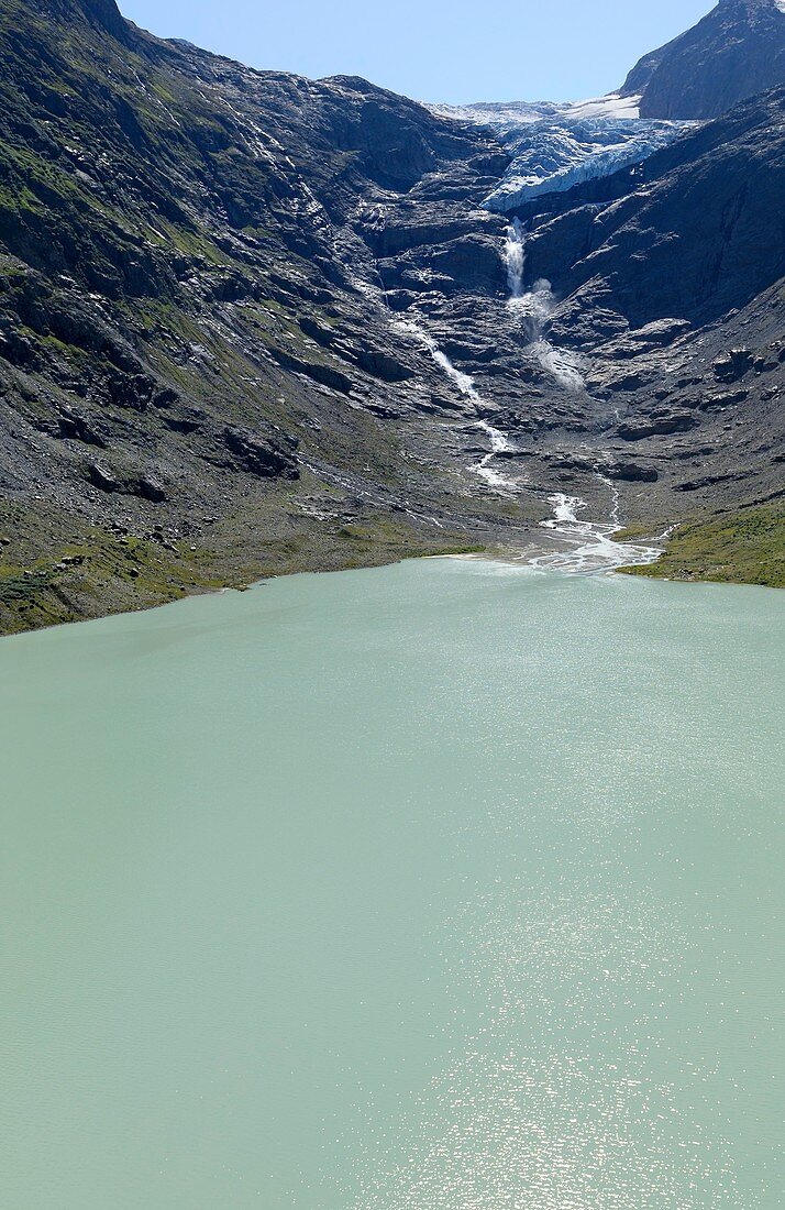 Recession of Triftgletscher glacier