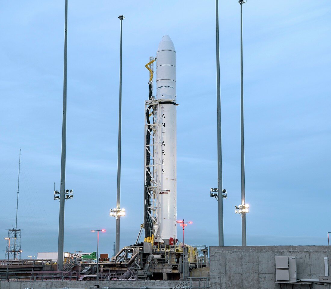 Northrop Grumman Antares rocket on launch pad