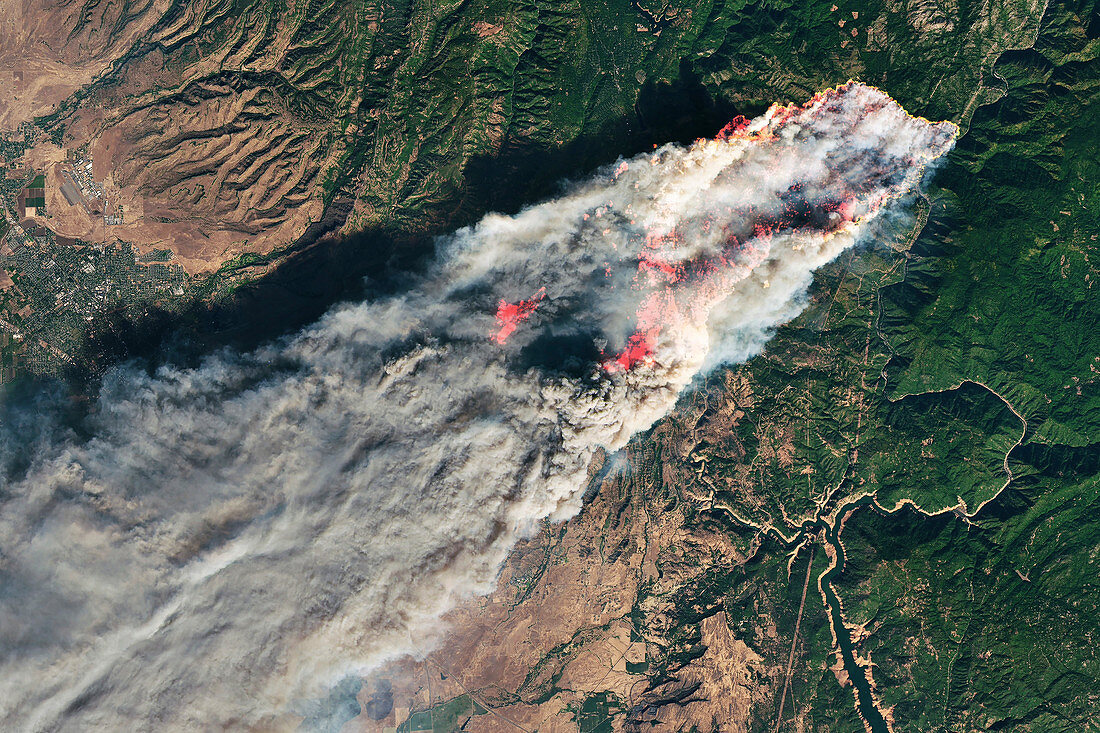 Camp Fire,California,November 2018,satellite image
