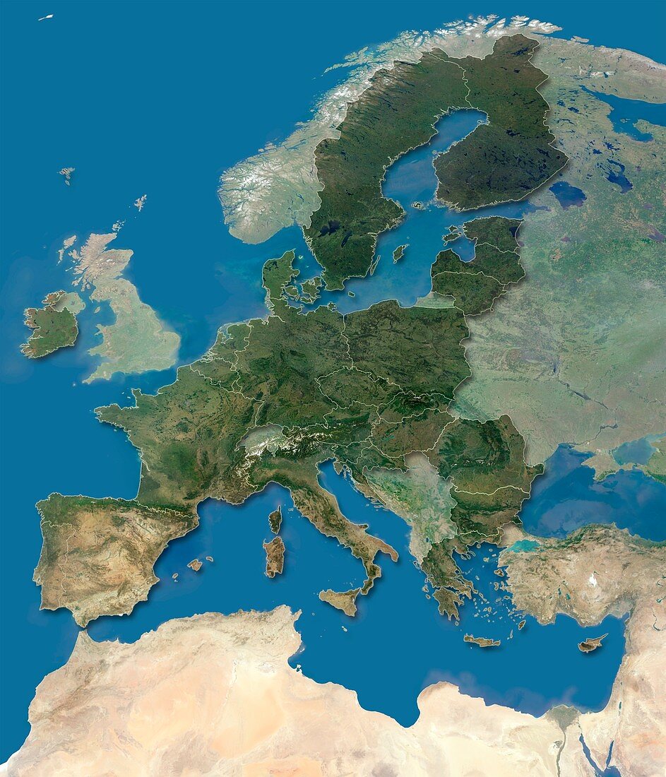 Map of the European Union after Brexit