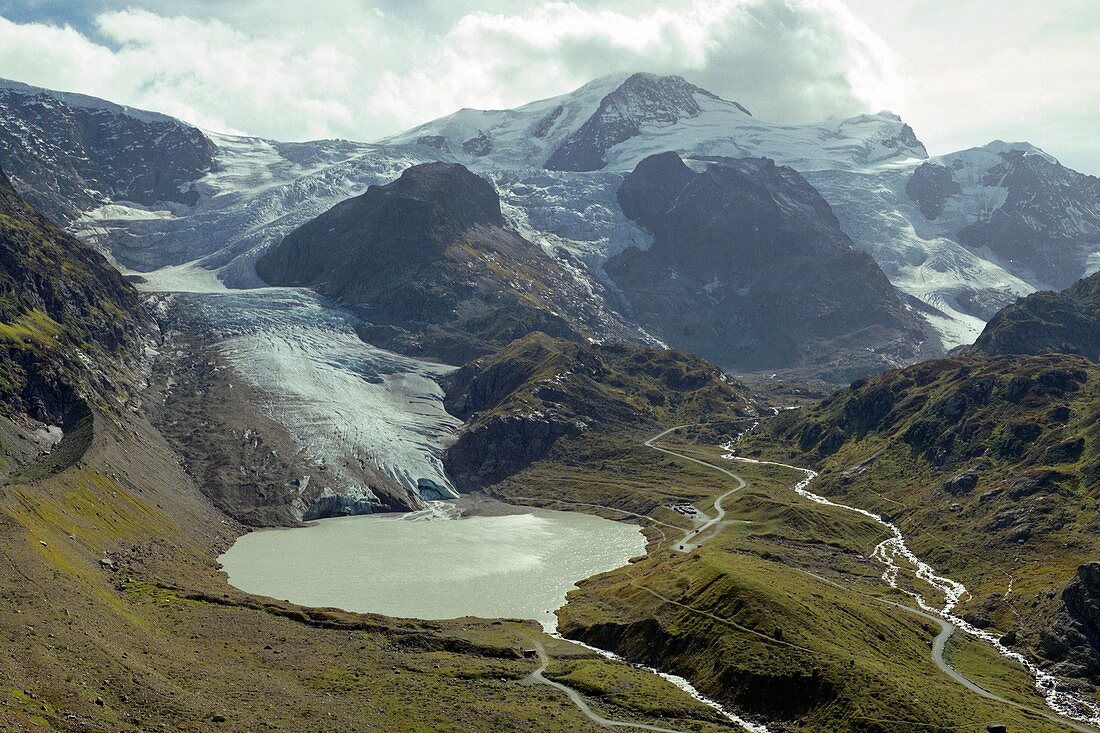 Recession of Stein glacier,Switzerland