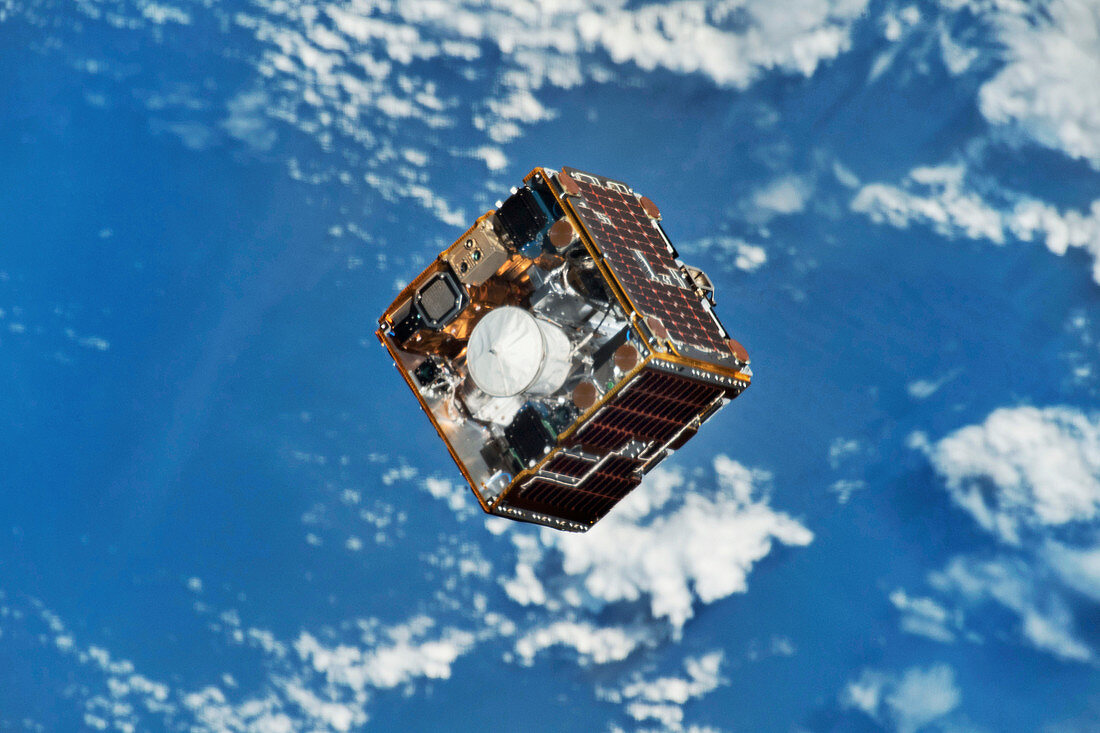 RemoveDEBRIS satellite launch in Earth orbit,ISS image