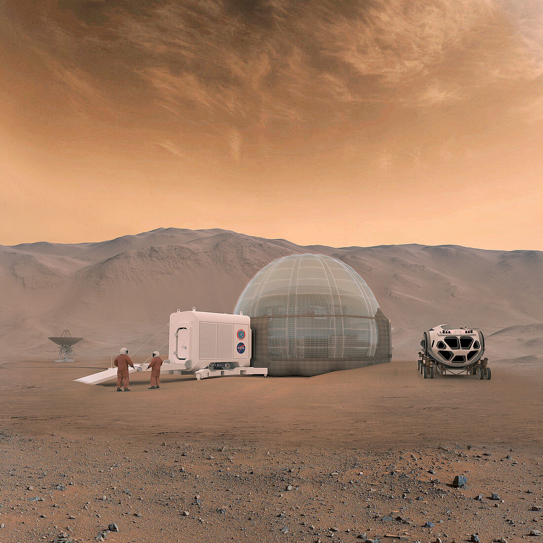 Mars Ice Home base,illustration