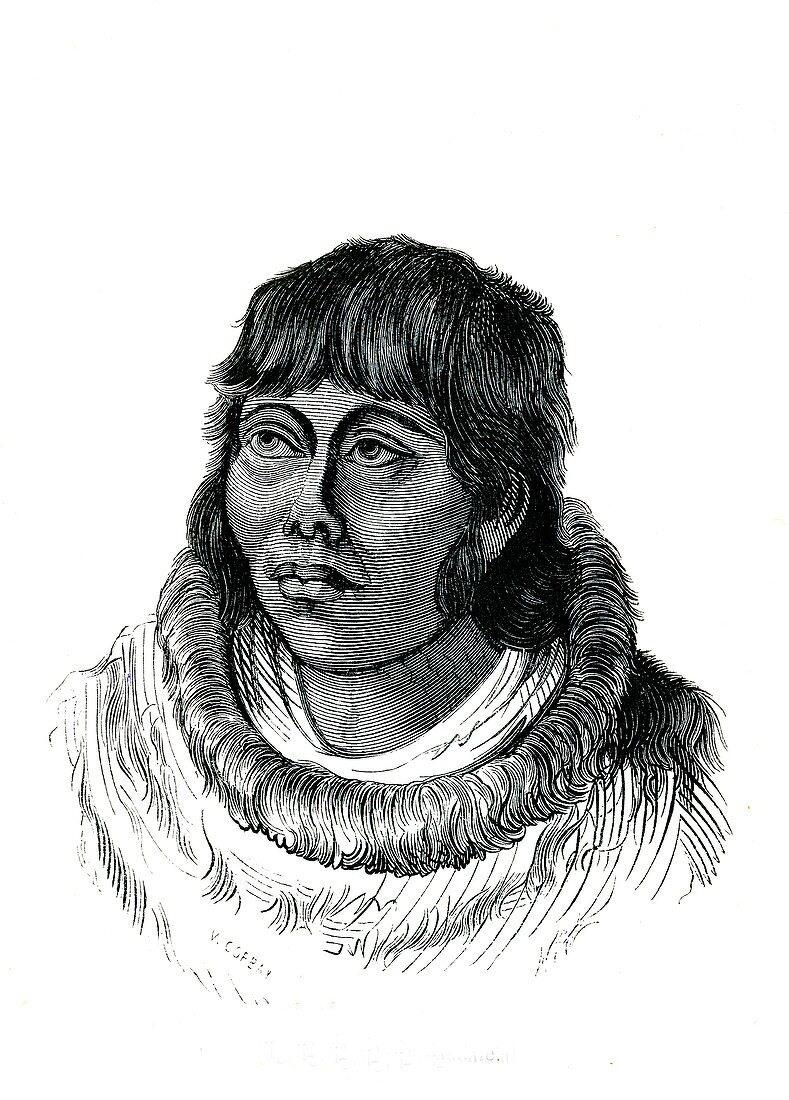 Siberian woman,19th Century illustration