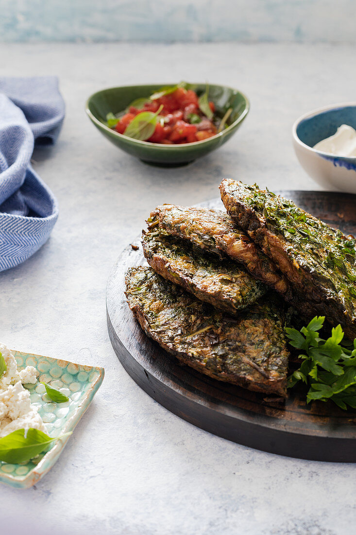 Kuku Sabzi - herby Iranian omelette