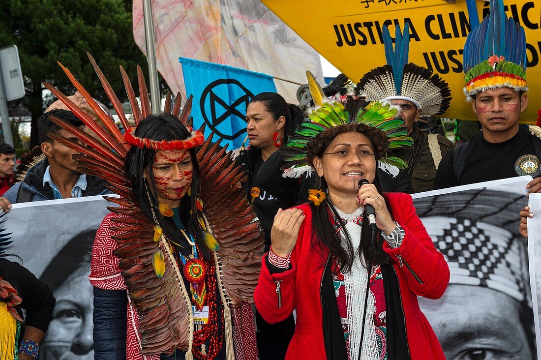 Climate and land justice activists, COP25, Madrid, 2019