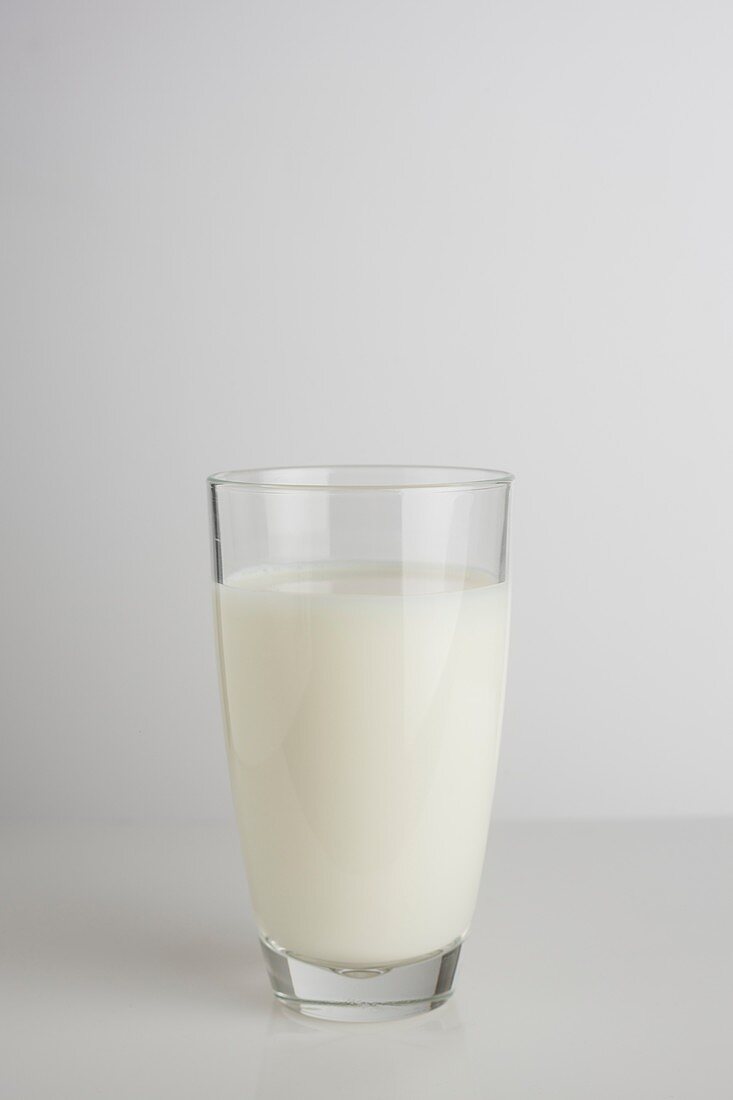 A glass of fresh milk