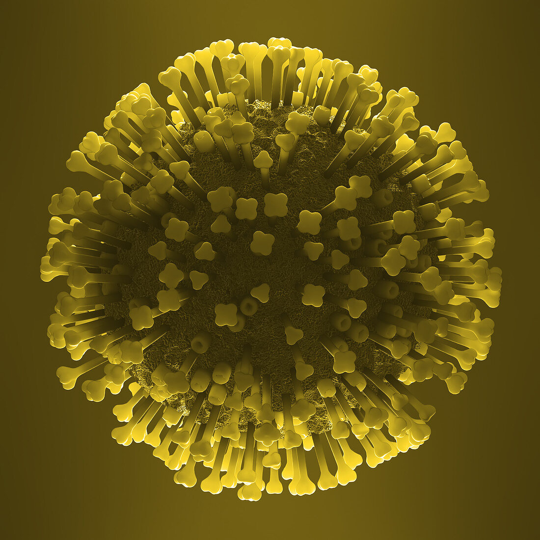 Influenza virus particle,illustration