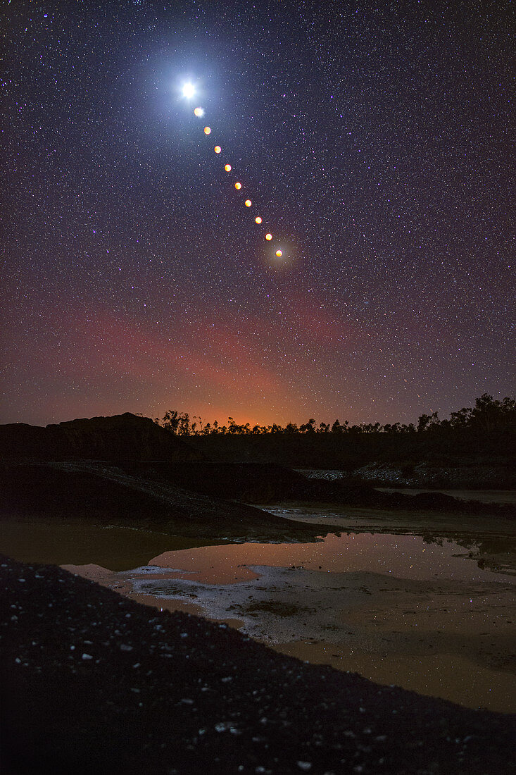 Total lunar eclipse sequence composite, 21st January 2019