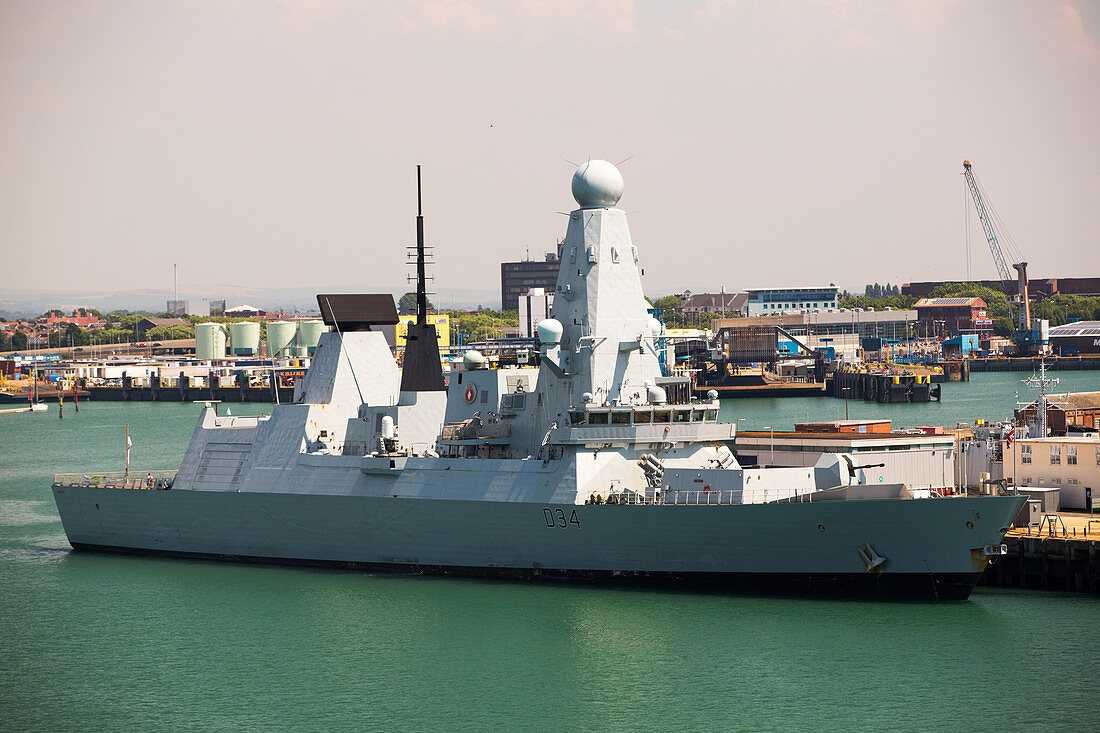 HMS Diamond, Portsmouth Naval docks, UK
