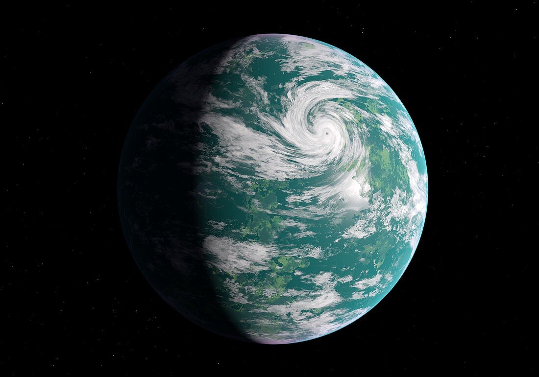 Green planet, illustration