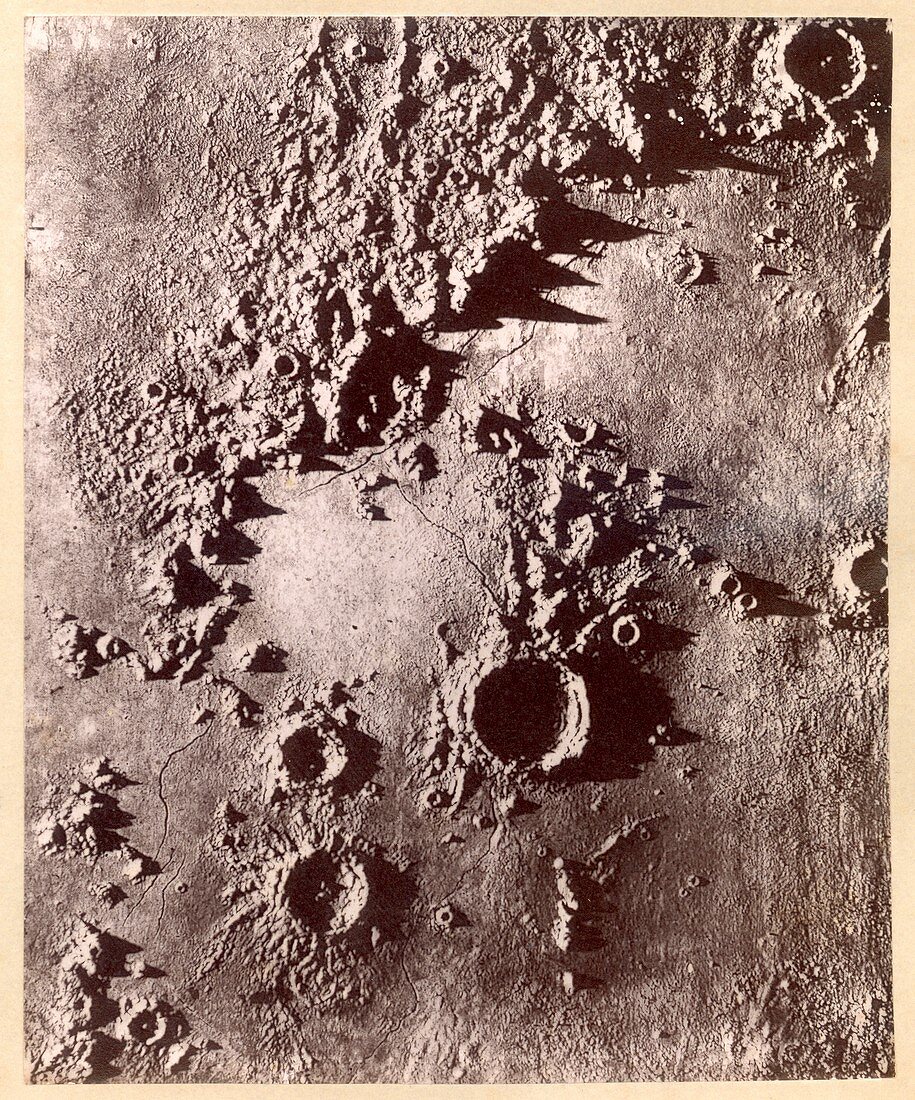 Model of the Moon's Apennine Mountains, 19th century