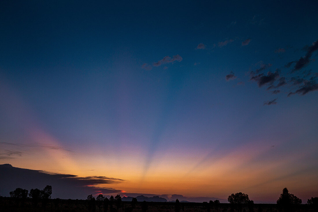 Sunset and crepuscular rays