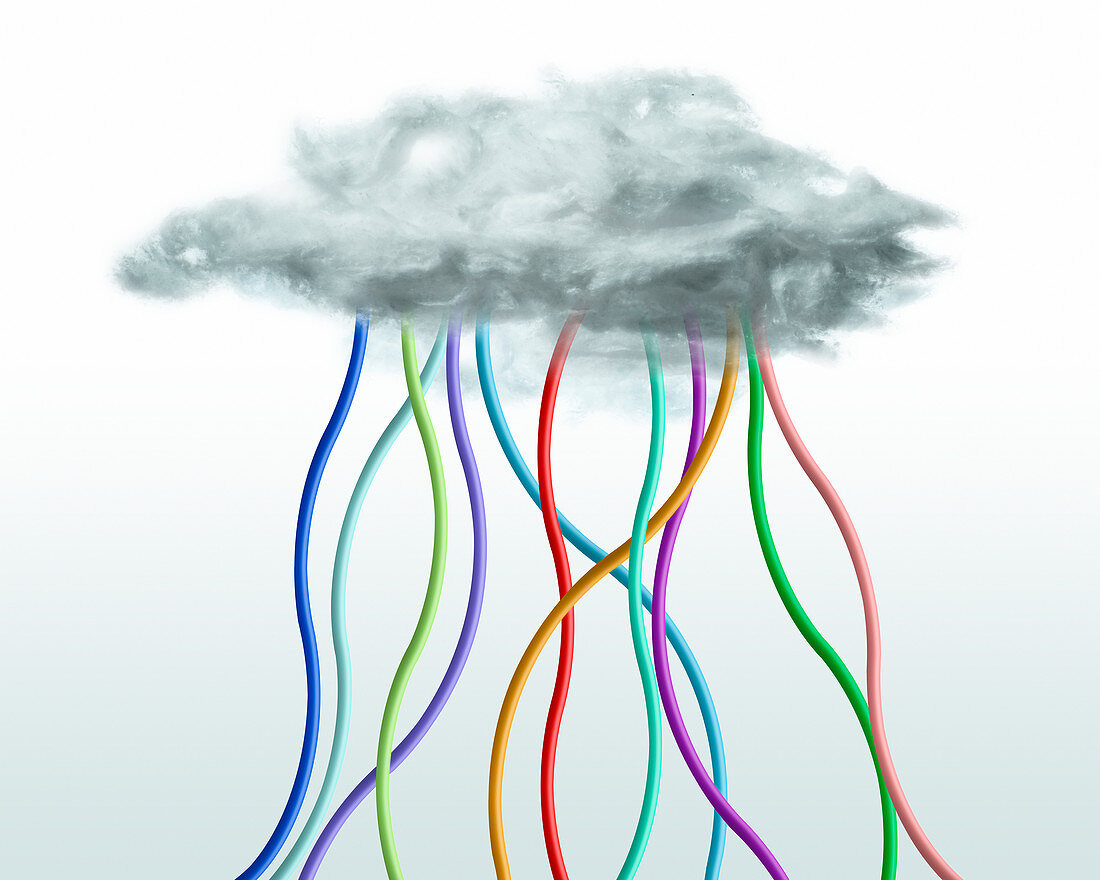 Cloud computing, conceptual image