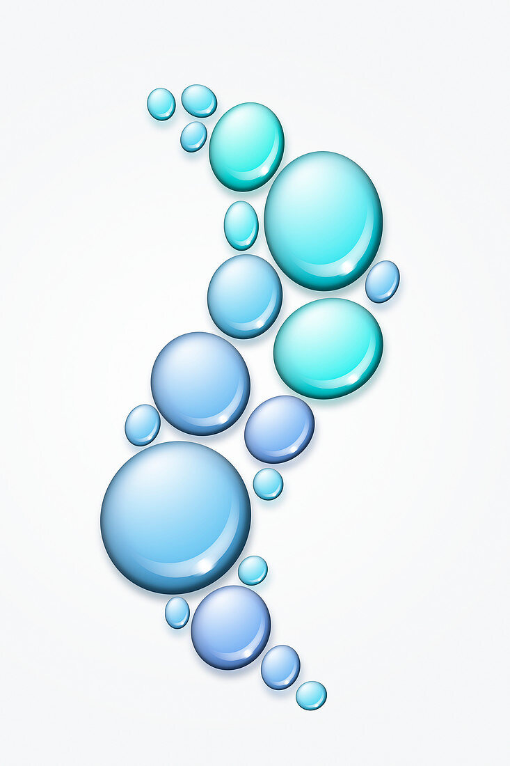 Water droplets, illustration