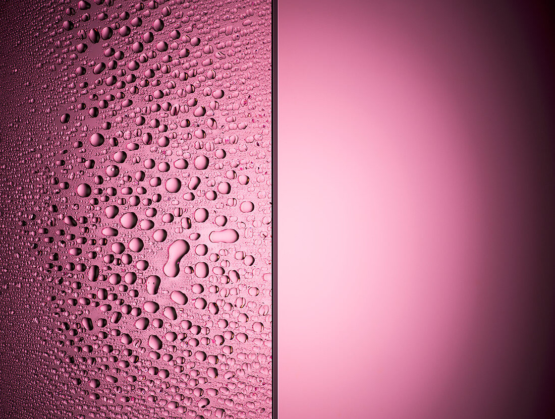 Water droplets on surface